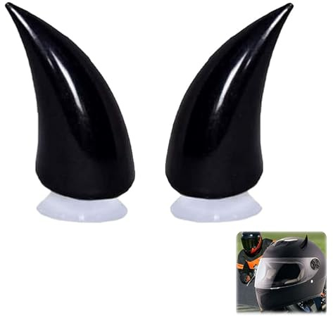 2 Stück Motorrad Helm Horn, Motorradhelm Devil Demon Horn, Mit Saugnapf Einzigartige Dekoration Ornament für Motorradhelm, Dekoration aus Kunststoff für Motocross-Helm für Kinder Und Erwachsene