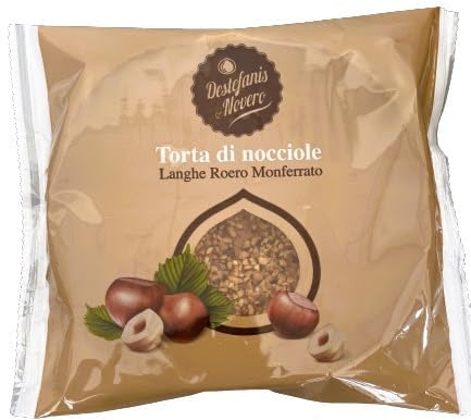 Destefanis & Novero | Torta alle Nocciole varietà TGT, Dolce Artigianale Piemontese con Burro e Uova Fresche, Perfetta per Colazione e Merenda, 300gr