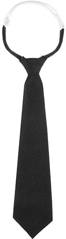 JIEYAO Cravates noires pour femmes, cravates pré-nouées de 33 cm pour filles/garçons, uniformes réglables, accessoire pour femme, pour l'école et le travail, 1 pièce., 13.38x3.15in