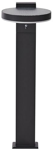Beliani Lámpara de bolardo de jardín LED moderno farola para sendero 50 cm aluminio negro Parkers