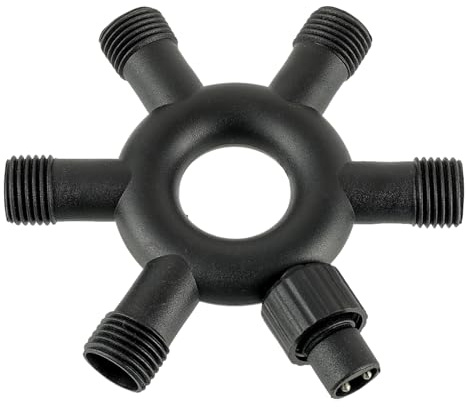 HUAREW Splitter Connector for Fairy Lights,6 Way Cable Splitter Connector for Fairy Lights, Waterproof Two Pins Outdoor String Light Splitters for Christmas String Lights,Icicle,Grid and Globe Lights