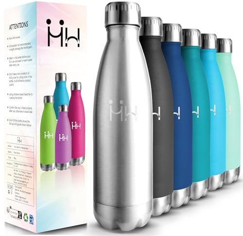 HoneyHolly Trinkflasche Edelstahl - 750ml - Thermosflasche, BPA-Frei, Wasserflasche Sport - Auslaufsicher Wasserflasche,Trinkflasche Kohlensäure Geeignet, Thermoskanne für Fitness, Gym, Fahrrad