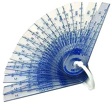 Spessimetro a Lamelle, 0.05-1.5-2.0-3mm 18pcs 20pcs spessore plastica spina spessimetro gap filler strumento di misurazione con foglio Per misurare larghezza/spessore(0.05-3mm 25 Sheet)