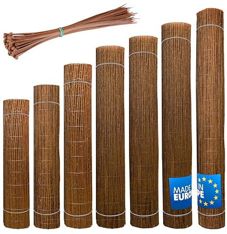 Wicker garden Weidenmatte 100 x 300 cm - natürlicher Sichtschutz für Garten, Balkon und Terrasse, Sichtschutzzaun in 60 Größen, Sichtschutzmatte Gartenzaun - Windschutz & Sonnenschutz
