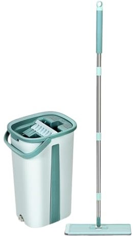 SHCHNA Mopa Mop Mopas Fregona Sistema De Limpieza De Pisos para El Hogar con Fregona con Mango De Aluminio para Baldosas Laminadas De Madera Dura Trapeador de Limpieza