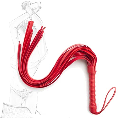 TRQOYTU Fouet Érotique Flogger En Cuir Avec Pompons SM, Bondage, Fessée, Cravache, Partenaires, Jeux De Rôle, Cosplay, Jouet Sexuel Pour Femmes, Hommes Et Couples