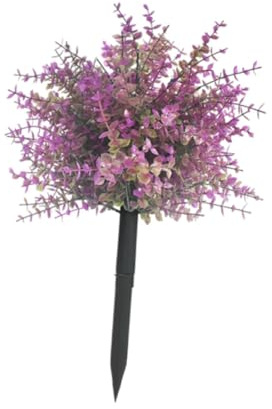 perfk Foglie di eucalipto finte, Fiore Artificiale, palo da Prato, Decorazione da Giardino con Fiori Finti realistici per Cortile, Portico, Tomba, Viola