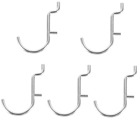 Zerodeko 5pcs U-Shaped Hook Pegboard Hook Perforated Wall Peg Display Rack for Wall Shelves Pegboard Hangers