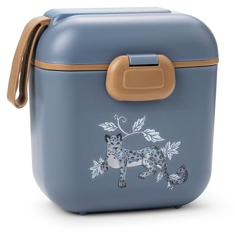 Elodie Details Brotdose für Kinder, BPA-freie Bento Box mit Fächern & Gabel | Spülmaschinen- & Mikrowellengeeignet | Snackbox für Schule & Kindergarten im Matten Design - 800ml, Garden Leo