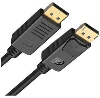 Monitor Conversion Cable DisplayPort 1.2 Cable 4K60Hz 21.6Gbps HDR DP To DP Video Audio Adapter For PC Laptop TV Projector PS4 Monitor Display Port Cable Display Conversion Line(1.8m)