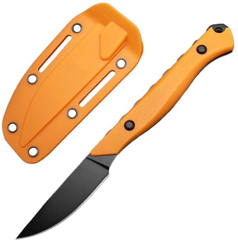 Petit outil pratique en acier - Couteau tranchant - Antidérapant - Robuste - Résistant à l'abrasion - Portable - Couteau de camping - Couteau d'extérieur - Couteau de ceinture - Mini lame fixe