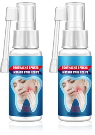 DOVBAN 2pcs Para El Cuidado De Las Encías,Alivia El Dolor Las Encías,Portátil Des Dolor De Muelas,Bucal Gingival