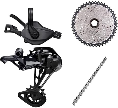 Generisch Kompatibel for Shimano DEORE XT M8100, 1x12-fach MTB-Gruppe, Schaltwerk, SGS, Rechter Schalthebel, HG-Kassette, CN-M6100, Fahrradteile,Teile(52T Set)