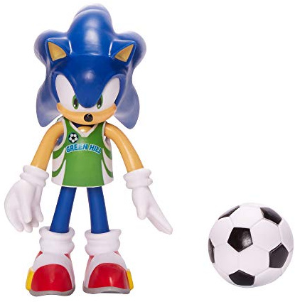 Sonic The Hedgehog Action figure giocattolo da collezione Sonic da 10 cm con pallone da calcio