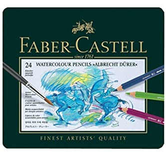 Faber-Castell Künstler-Aquarellstift ALBRECHT DÜRER®,24 Farben sortiert im Metalletui; Packungsinhalt: 24 Stück