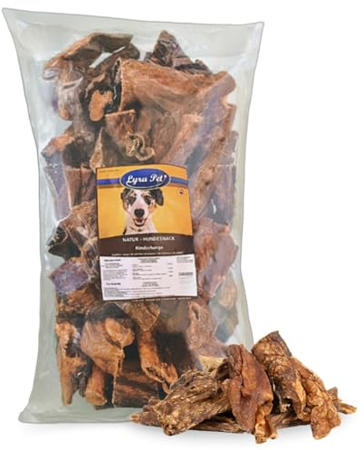 Lyra Pet® 5 kg Rinderlunge 5000 g getrocknet fettarm Hundefutter Kausnack Leckerli Lunge