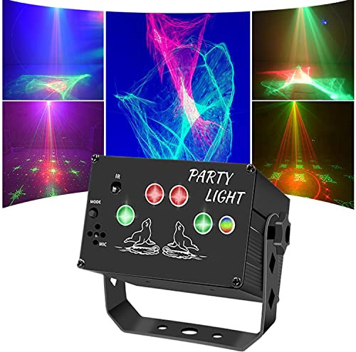 Disco Lights, New Upgraded USB DJ Party Northern Lights,Sound Activated 120 LED Patterns and Strobe Flash Effects with Remote Control for Holidays, Parties, Halloween and Christmas (Black)
