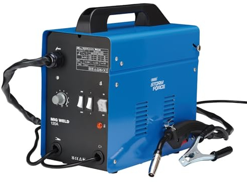 Draper 70051 Storm Force Gasless MIG Welder, 120A, Blue