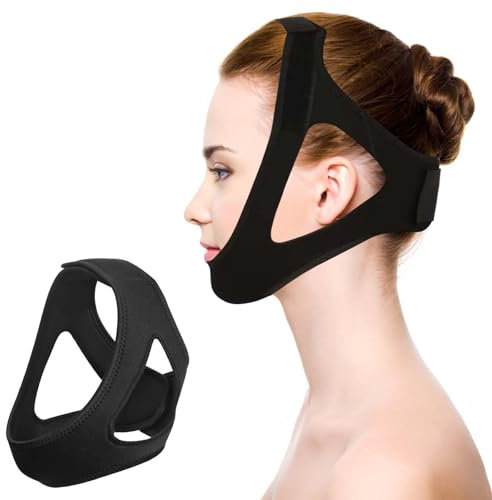 Antironquidos Correa 1 Piezas Correa Barbilla Antironquidos Dispositivo Anti Ronquidos Dispositivo Nasal Antironquidos Anti Snoring Triangular Chin Strap Transpirable Anti Ronquido Correa De Barbilla