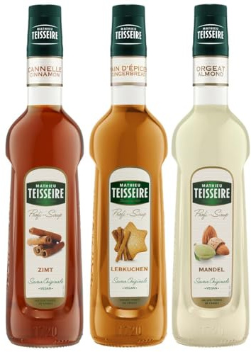 Mathieu Teisseire Getränke-Sirup Weihnachtszauber Set Zimt, Lebkuchen & Mandel je 700ml