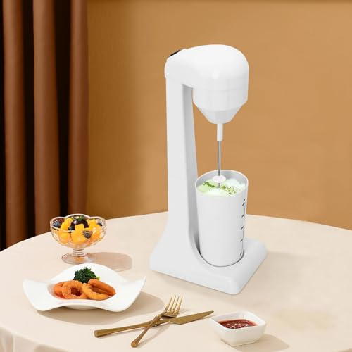 Milchshake-Maker, Milchshaker Getränkemixer Drink Mixer - Eiweiß Shaker,2 Geschwindigkeitsstufen für die Zubereitung von Milchtee, Milchshakes, Kaffee,Rostfreier Stahl