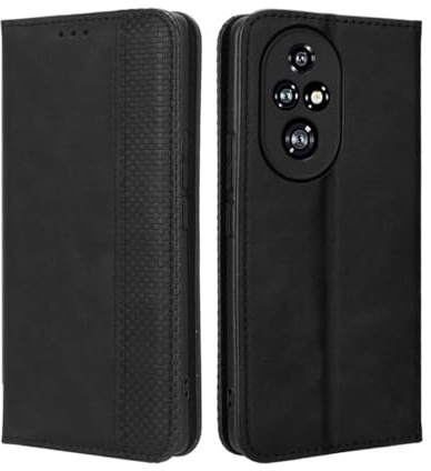GOKEN Cover per Honor 200 PRO, Custodia Folio in Pelle Flip Wallet Libro Case con Portafoglio, Premium PU/TPU Magnetica Cover con Supporto di Stand/Carte Slot (Nero)