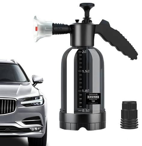 Mimoqk Spruzzatore di schiuma per auto, spruzzatore di schiuma per lavaggio auto - Spruzzatore a pompa a pressione manuale multiuso ,Spruzzatore a pompa manuale ad alta pressione 2L