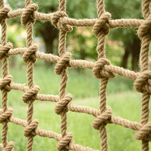 Kindersicherheitsnetz für den Außenbereich, Spielplatz, Kletternetz, 8 mm dickes Seil, Fallschutz, Seilnetz mit 12 cm Maschenabstand, Gartennetz für den Innen- und Außenbereich (Größe: 2 x 6 m)