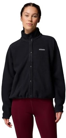 Columbia Jasper Ridge Pebbled Fleece Full Snap, Capa Exterior de Polar, Cierre de Broches, Dobladillo Ajustable, Puños Elásticos, Poliéster Reciclado - Mujer
