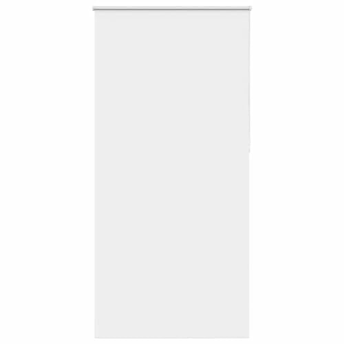 vidaxl blackout roller blind white - polyester fabric, modern style, chain connector with clamping brackets - 90x210 cm