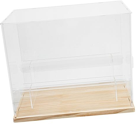 Abaodam Desktop Display Box Für Puppen Praktische Und Stilvolle Holz--vitrine Mit Transparenten Zur Aufbewahrung Und Präsentation Figuren Im Wohnbereich