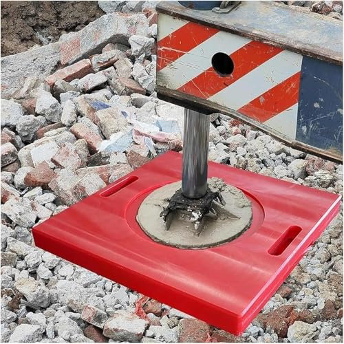 Stabilisierungsständer für Wohnmobil-Wagenheber-Pads, Kran-Ausleger-Pads, rote Ausleger-Pads für Kran-Wohnwagen, quadratische RV-Nivellierblock-Flex-Pads mit eingebautem Griff, 5 cm/2 Zoll d