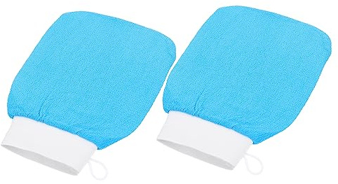 PACKOVE 2 Stück-pack Peelinghandschuhe Körperpeelinghandschuhe Badehandschuhe für Mädchen Leichtes Reinigungszubehör Duschhandschuhe für Hautpflege Zuhause Hotel Zufällige Farbe