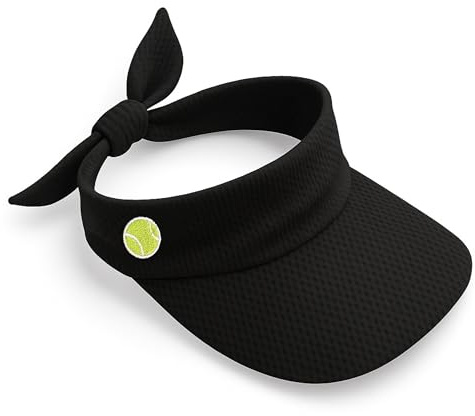 Women´s Visor - Adjustable and Lightweight, Ideal for Golf, Running, Tennis and Beach - UV Sun Protection, Summer Hat (US, Alpha, One Size, Standard, Black)