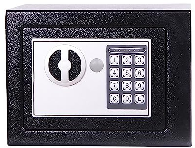 OWOHYG Cassaforte Mini Home Hotel Office da Incasso A Muro con Tastiera Elettronica, Antifurto, Interamente in Acciaio, Adatta per Casa, Ufficio E Viaggi (Nera)
