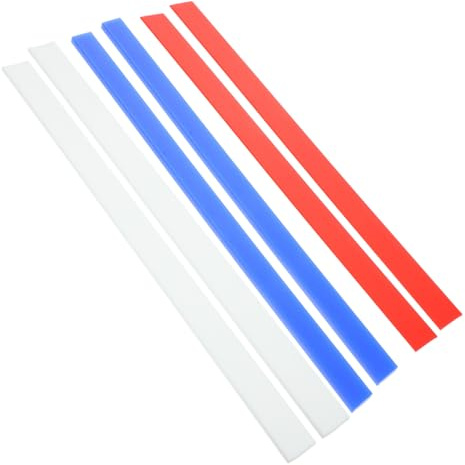 UTHCLO 6 pezzi Strisce Spessori Mattarello in Silicone Righello per Impasto Antiaderente per Pizza e Dolci Guida per Sfoglia Uniforme Accessorio da e Portatile