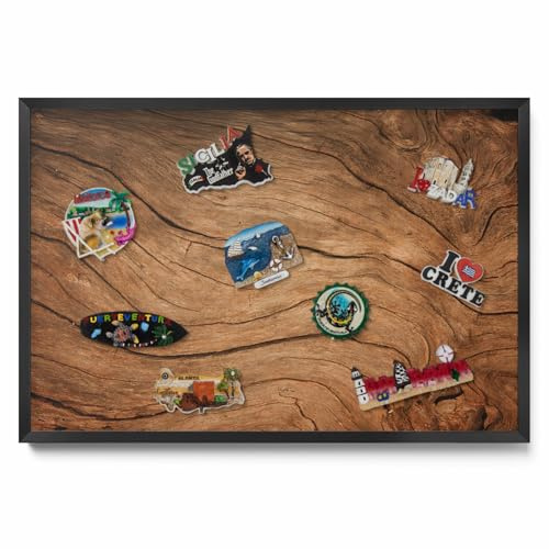 Tulup Magnetboard Pinnwand 60x40 cm Schwarz Kunststoffrahmen Metall Oberfläche Magnetisch Wandtafel Memoboard Notizwand Planer Organisation Wanddeko für Zuhause Büro Schule Konferenzraum