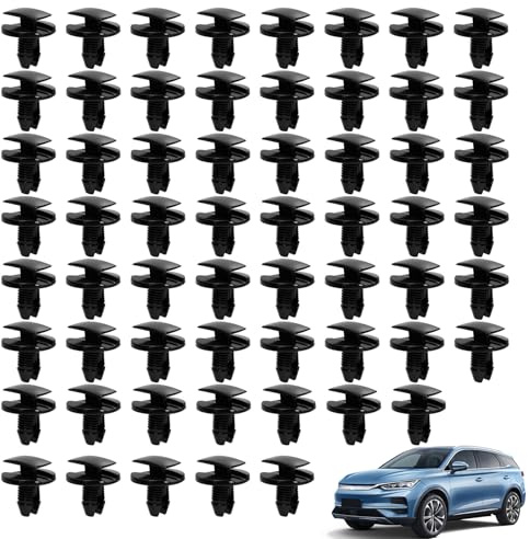 Stalora Lot de 60 Clips de Fixation pour Voiture, Rivets en Plastique pour Pare-chocs et Garnitures, Compatibles avec Modèles Peugeot, Citroën et Renault, Attaches Universelles de Carrosserie Auto