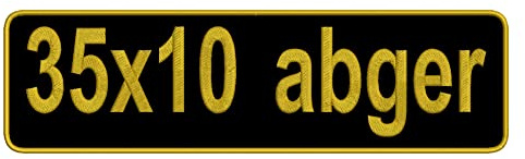 smartoutdoor Rechteckiger Aufnäher Rec2 für deinen Wunschtext - viele Farben und Größen (35x10cm)