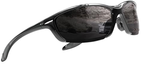 ICECUBE Sportech Polarized Sports Sunglasses with Anti-Slip Function and Light Frame - for Men and Women Driving, Running, Baseball, Golf (S.Black, Grey)