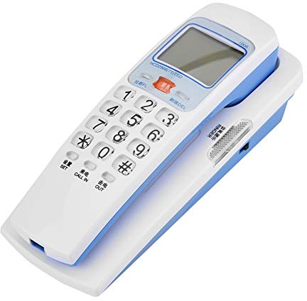 Téléphone Fixe, téléphone par câble Standard FSK/DTMF Téléphone supplémentaire pour la Maison (Blanc)