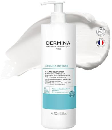 DERMINA Baume Relipidant Anti-Grattage pour Peaux Sensibles 400 ml