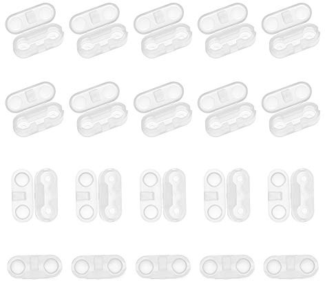 PandaHall 60Stk. Klarer Kunststoffkettenstecker Ersatz Vertikale Römische Rollo-Kugelketten-Kabelverbindungsclips Für Perlenkette Für Rollläden Nr. 10 oder Nr. 6 und Vertikaljalousien