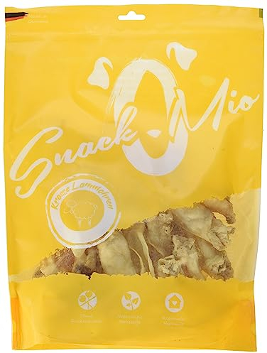 SnackOMio – Premium Hundesnack – krosse Lammohren, getreidefrei, 1er Pack (1 x 640g)