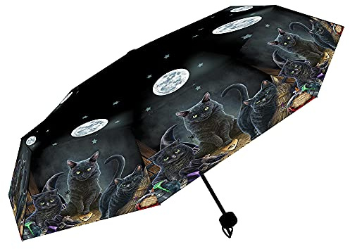 Nemesis Now Familiars Regenschirm (LP), Kunstharz, Schwarz, 55 cm
