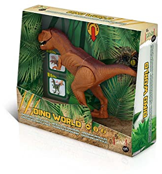Tachan T-Rex Artikulerad dinosaurie med rörelse och realistiska ljud, ljus, brun färg