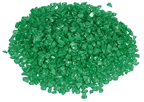 sourcing map Décoratif Verre Gravier 320g/0.7Lbs Irrégulier Roche Sable Pierre Vert pour Poissons Réservoir Plantes Décoration