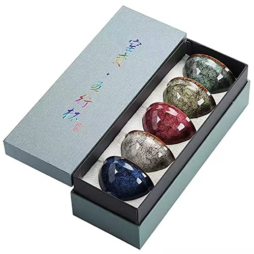 Lxuwbd - Set da tè cinese in ceramica Kung Fu in stile giapponese, set da tè Yerba Mate, set da 5 tazze in ceramica opaca