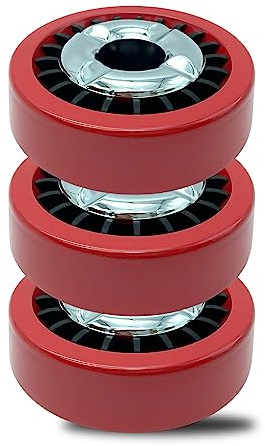 Clearfee Retro Windaschenbecher mit Gluttöter | aus Metall, Rostfrei Sturmaschenbecher | Rund Aschenbecher für Innen & Außen | auch ideal für Gastronomie, Garten, Balkon, (Rot, 3 Stück)