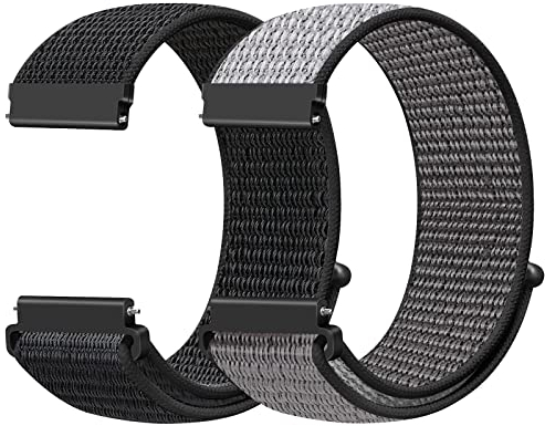 Runostrich 18mm Nylon Sport Armband Kompatibel mit Garmin Venu 3S/Venu 2S/Vivoactive 4S/Vivomove 3S/Active S/Forerunner 265(42mm)/255S/Huawei Watch GT 5 Pro 42mm/GT 5 41mm/4 41mm Damen Herren